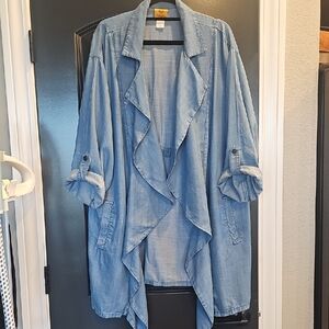 Ruby Rd. Chambray Cardigan Jacket